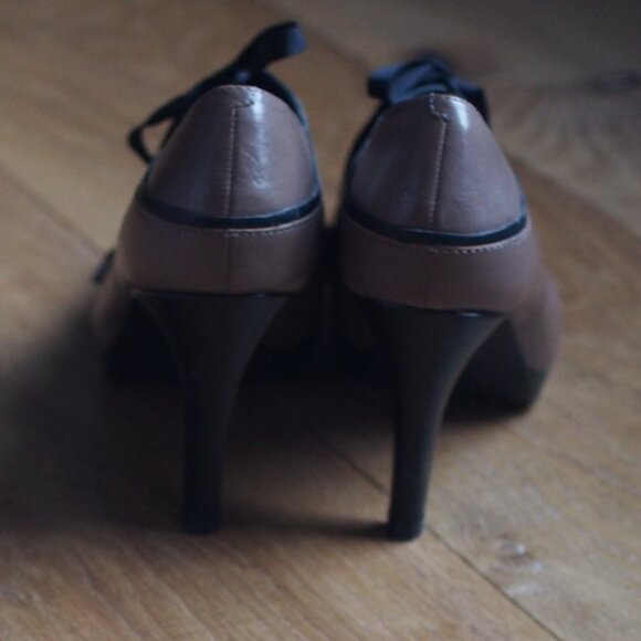 Tahari | Leather Lace-Up Booties - Picture 5 of 7